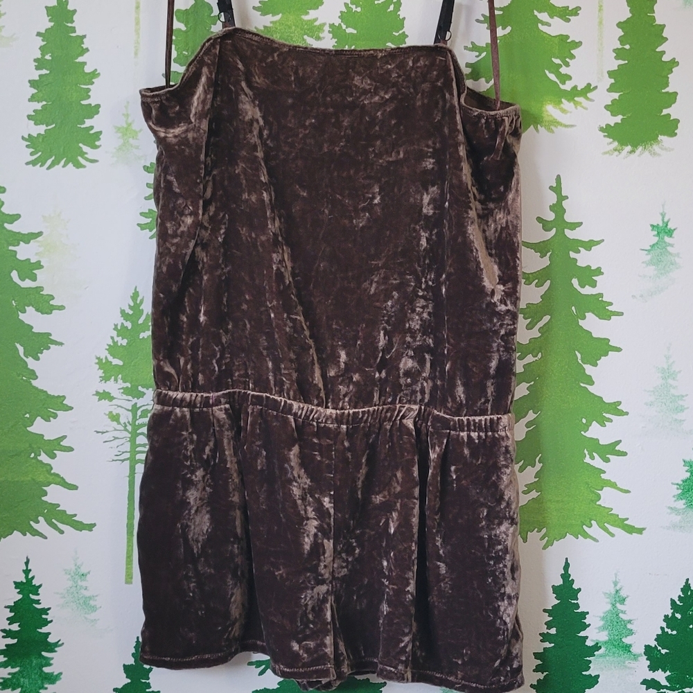 Rachel Roy Two Pocket Medium Crushed Velvet Romper.